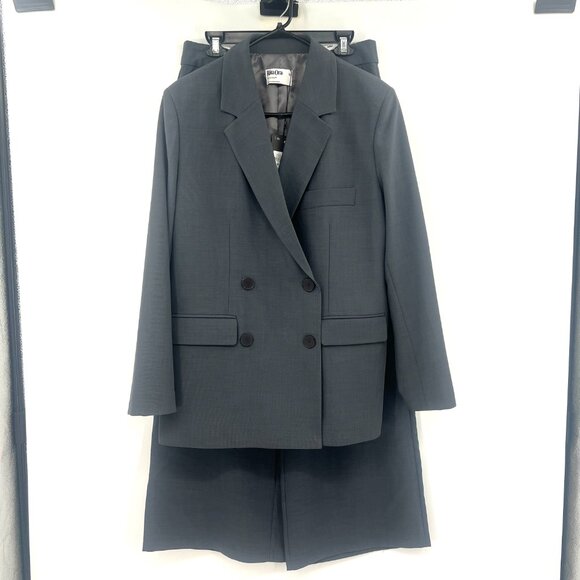 NWT Rita Ora x Primark Gray Wide Leg Pant Suit Women's Medium - Picture 1 of 8